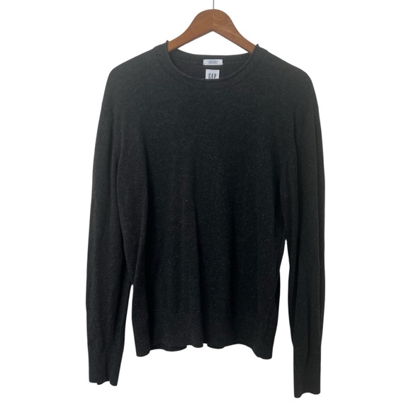 GAP Sweaters - GAP Moonless Night Cotton Linen Minimalist Contemporary Charcoal Knit Sweater M